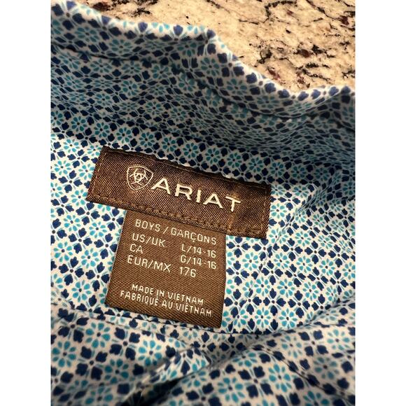 Ariat boys button up shirt size L - Picture 6 of 12
